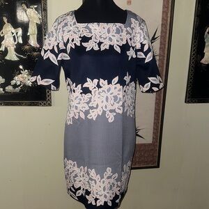 Tiana B. Navy and Pink Floral Mini Dress